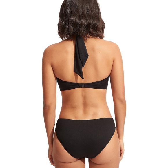 Seafolly Collective Halter Bandeau and Twist Band Hipster Bottoms Bikini Set - Picture 8 of 9